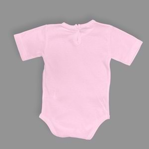 Baskılı Kalpli Fincan Kedi Bebek Çıtçıtlı Body - MNK0663-KOYU PEMBE-6 AY