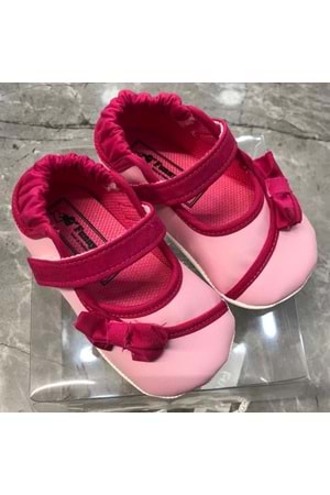 Funny Baby Pembe Deri Kız Babet Ayakkabı