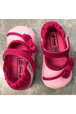 Funny Baby Pembe Deri Kız Babet Ayakkabı