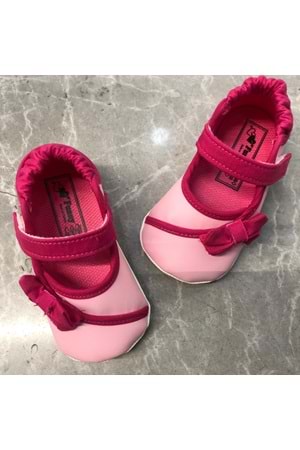 Funny Baby Pembe Deri Kız Babet Ayakkabı