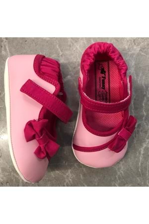 Funny Baby Pembe Deri Kız Babet Ayakkabı