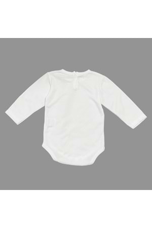 Ekmek Kedi Baskılı Bebek Çıtçıtlı Body Uzun Kısa Kolsuz