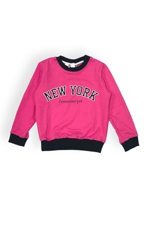 New York Baskılı Kız Çocuk Eşofman M00693