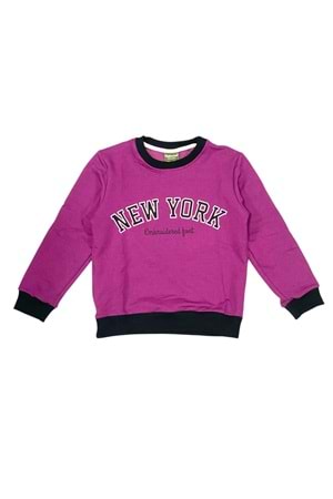 New York Baskılı Kız Çocuk Eşofman M00693