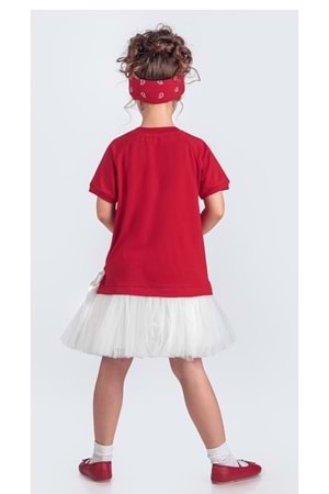 Tütü Etekli Yazlık Penye Kız Çocuk Spor Elbise M00703