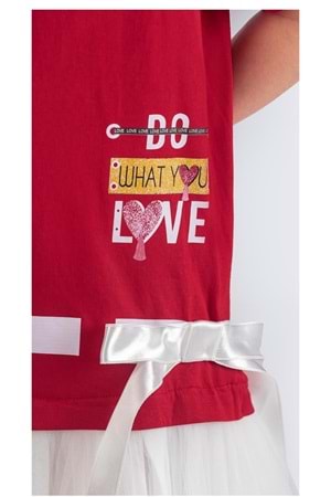 Tütü Etekli Yazlık Penye Kız Çocuk Spor Elbise M00703