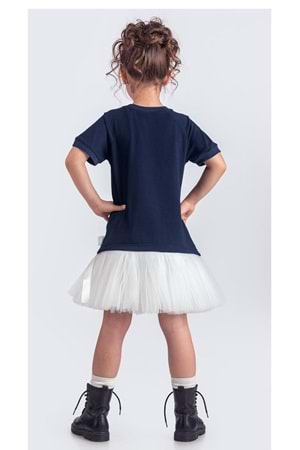 Tütü Etekli Yazlık Penye Kız Çocuk Spor Elbise M00703