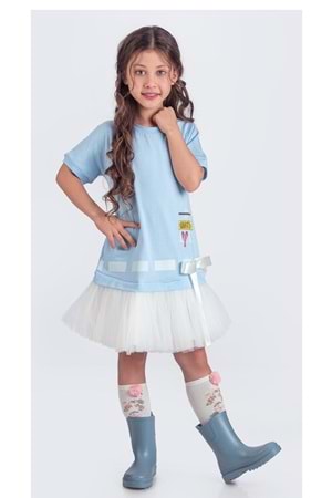 Tütü Etekli Yazlık Penye Kız Çocuk Spor Elbise M00703