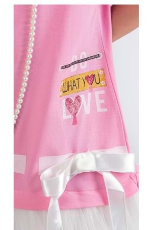 Tütü Etekli Yazlık Penye Kız Çocuk Spor Elbise M00703