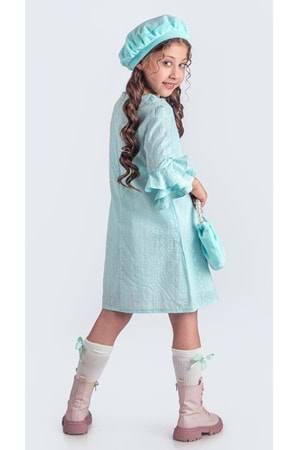 Miss Clarice Kız Çocuk Fransız Bere, Çanta, Çorap Ve Elbise Takım M00704