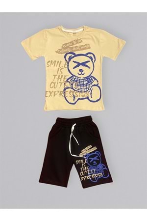 Baskılı Erkek Çocuk Tişört Şortlu Takım M00715