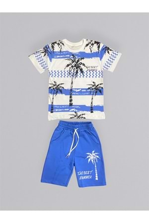 Baskılı Erkek Çocuk Tişört Şortlu Takım M00715