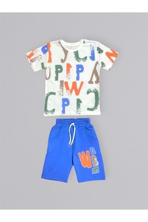 Baskılı Erkek Çocuk Tişört Şortlu Takım M00715