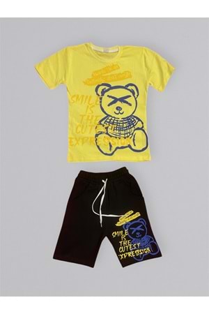 Baskılı Erkek Çocuk Tişört Şortlu Takım M00715