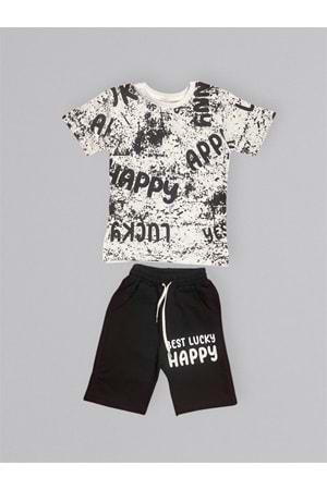 Baskılı Erkek Çocuk Tişört Şortlu Takım M00715