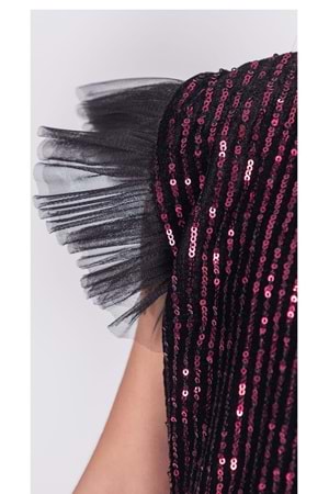 Pul Payet Katkat Tütü Etekli Kız Çocuk Elbise M00722