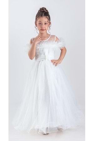 Uzun Etek Kız Çocuk Robası Şifon Abiye M00723