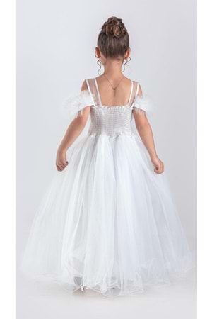 Uzun Etek Kız Çocuk Robası Şifon Abiye M00723