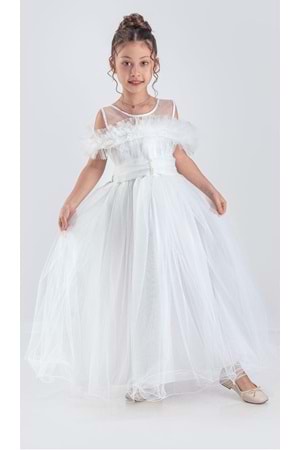 Uzun Etek Kız Çocuk Robası Şifon Abiye M00723