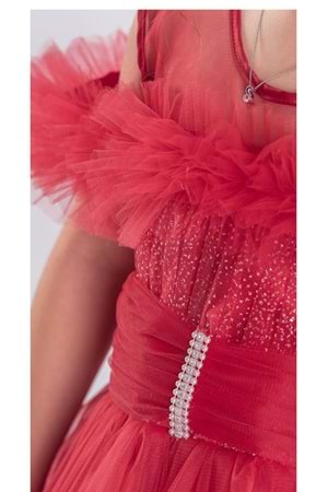 Uzun Etek Kız Çocuk Robası Şifon Abiye M00723