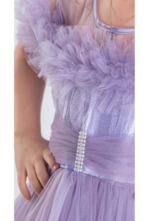 Uzun Etek Kız Çocuk Robası Şifon Abiye M00723