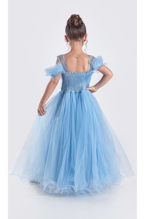 Uzun Etek Kız Çocuk Robası Şifon Abiye M00723