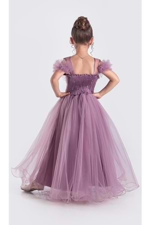 Uzun Etek Kız Çocuk Robası Şifon Abiye M00723