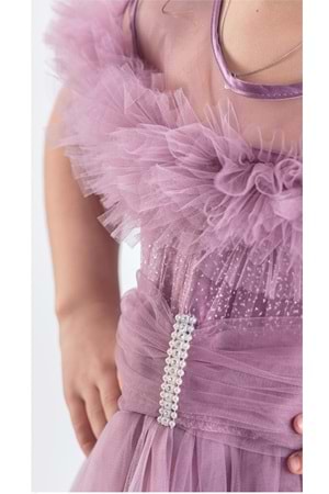 Uzun Etek Kız Çocuk Robası Şifon Abiye M00723