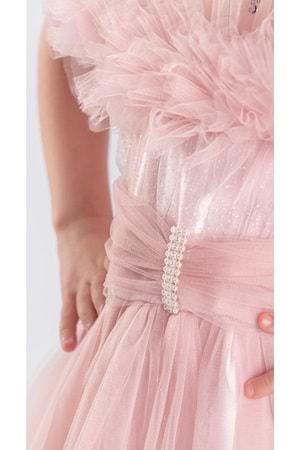 Uzun Etek Kız Çocuk Robası Şifon Abiye M00723