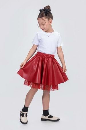 Deri Kız Çocuk Etek M00725