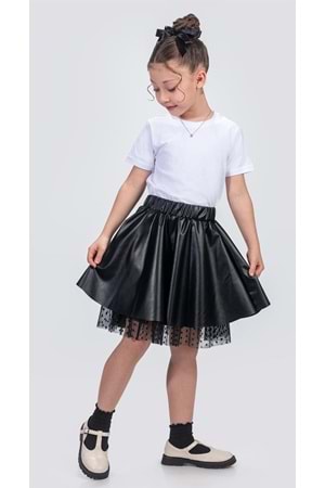 Deri Kız Çocuk Etek M00725