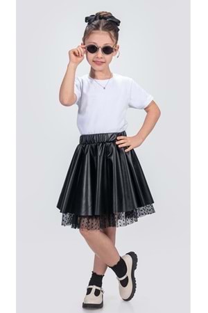 Deri Kız Çocuk Etek M00725
