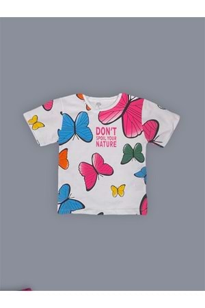 Baskılı Kız Çocuk Tişört Şort Takım M00730