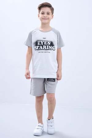 Penye Süprem Baskılı Yazlık Şortlu Takım M00734