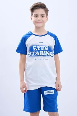 Penye Süprem Baskılı Yazlık Şortlu Takım M00734