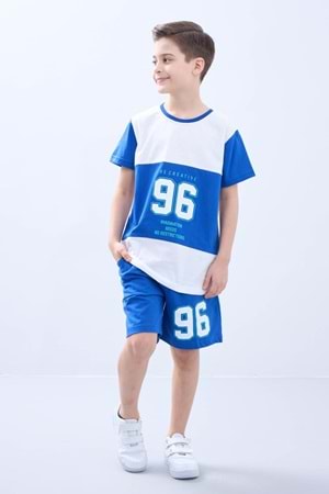 Penye Süprem Baskılı Yazlık Şortlu Takım M00734