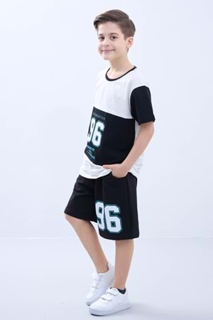 Penye Süprem Baskılı Yazlık Şortlu Takım M00734