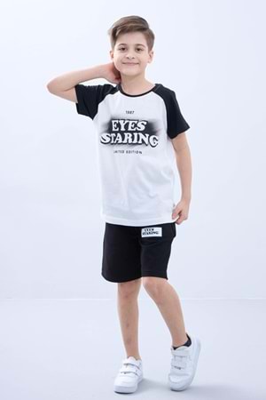 Penye Süprem Baskılı Yazlık Şortlu Takım M00734