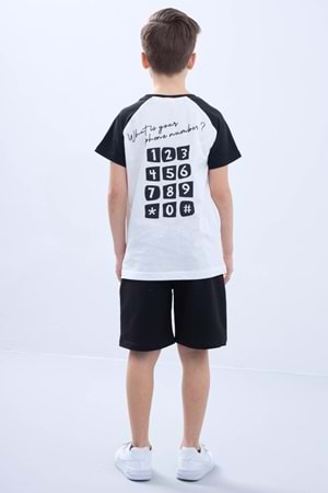 Penye Süprem Baskılı Yazlık Şortlu Takım M00734