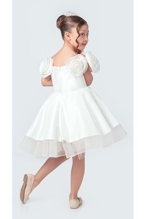 Fanari Krep Saten Gren Destekli Kız Abiye M00735