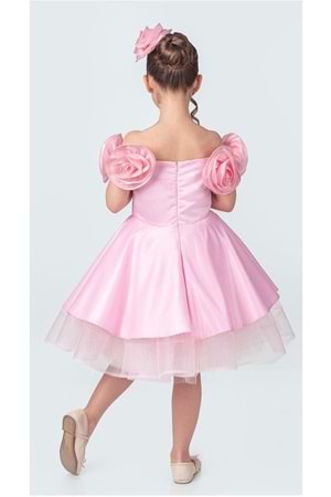 Fanari Krep Saten Gren Destekli Kız Abiye M00735