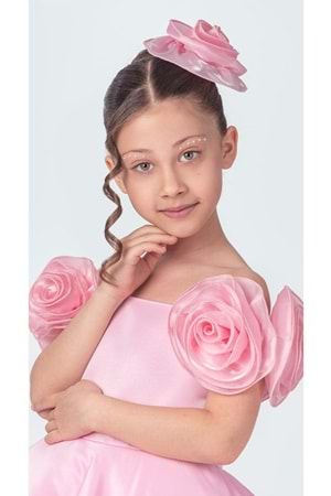 Fanari Krep Saten Gren Destekli Kız Abiye M00735