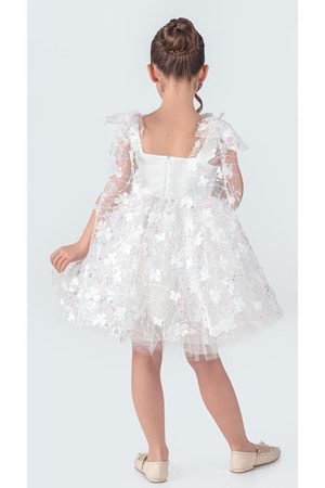 Çiçek Brode Desen İmeros Kız Abiye M00736