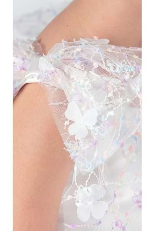 Çiçek Brode Desen İmeros Kız Abiye M00736