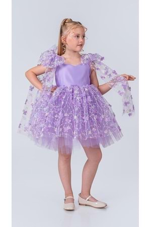 Çiçek Brode Desen İmeros Kız Abiye M00736