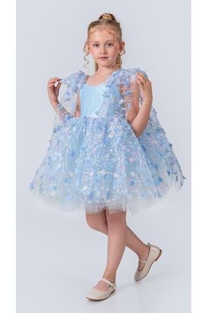 Çiçek Brode Desen İmeros Kız Abiye M00736