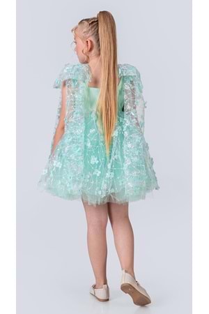 Çiçek Brode Desen İmeros Kız Abiye M00736