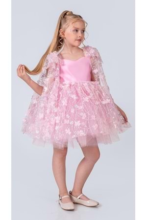 Çiçek Brode Desen İmeros Kız Abiye M00736