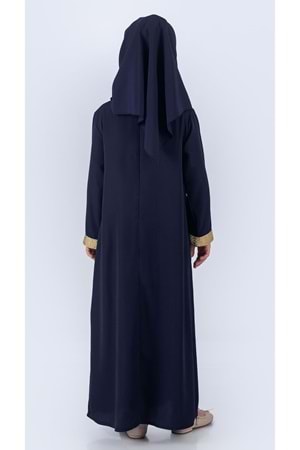 Medine İpek Kumaş Eşarplı Tesettür Namaz Elbise M00742