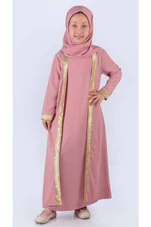 Medine İpek Kumaş Eşarplı Tesettür Namaz Elbise M00742